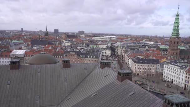 Δανία Αρχιτεκτονική Της Πόλης Της Κοπεγχάγης — Αρχείο Βίντεο