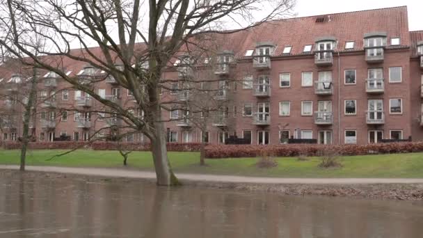 Lakóházak Lakóépületek Országban Dánia — Stock videók