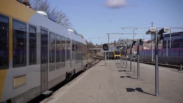 Railway Transport Train Platform — Vídeo de stock