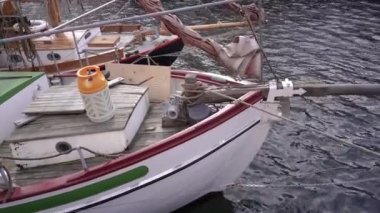Water transport. The yacht is on the pier.