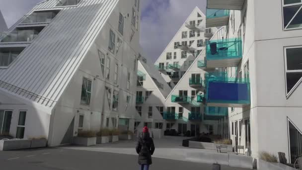 Modern Residential Buildings Denmark Aarhus — Vídeo de Stock