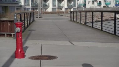 Fire hydrant. A fire hydrant is on the street. Denmark.