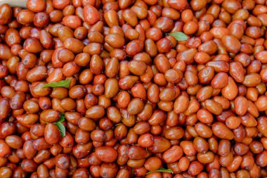 Çilek. Kornelian çileği. Yakın plan..