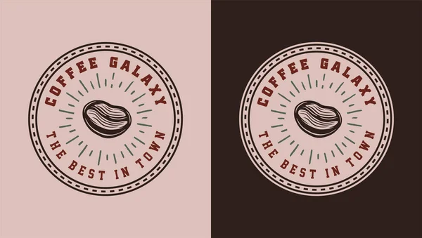 Antika Kahve Amblemleri Logolar Rozetler Poster Baskı Gibi Kullanılabilir Monokrom — Stok Vektör