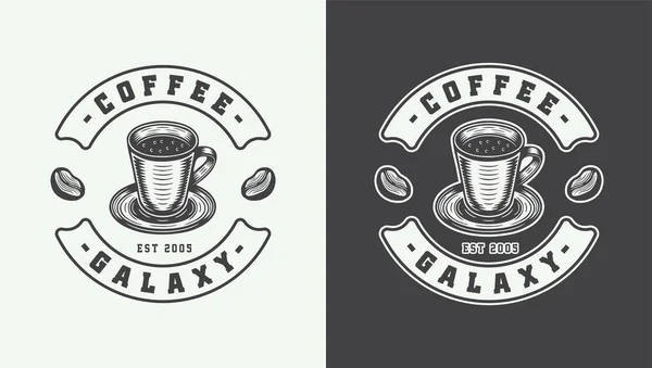 Zestaw Zabytkowych Emblematów Kawy Stylu Retro Logo Odznaki Może Być — Wektor stockowy