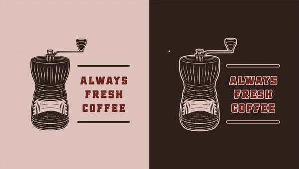 Ensemble Emblèmes Café Style Rétro Vintage Logos Insignes Peut Être — Image vectorielle