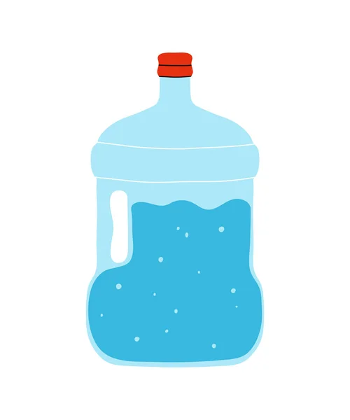 Water Plastic Bottle Gallon Container Element Clipart Flat Line Style — ストックベクタ
