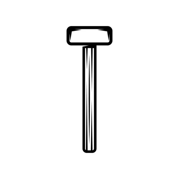 Винтажные Столярные Слова Механик Большой Молоток Можно Использовать Логотип Эмблему — стоковый вектор