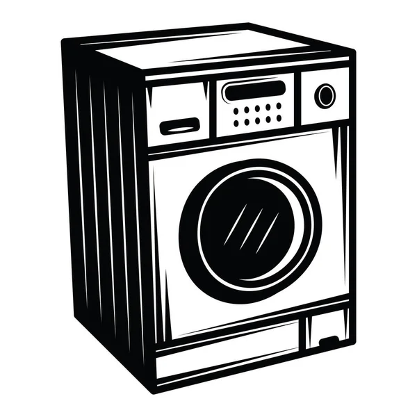 Vintage Retro Waschmaschine Kann Wie Emblem Logo Abzeichen Etikett Verwendet — Stockvektor