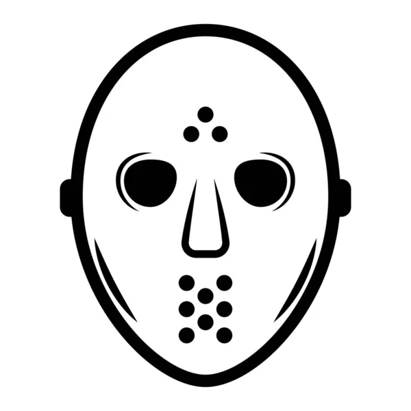 复古Vwinter运动曲棍球面具 可用作标志 标签等 海报或印刷品 单色图形艺术 病媒说明 雕刻风格L — 图库矢量图片