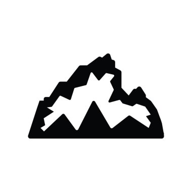 Kamp yapmak için antika dağları. Amblem, logo, rozet, etiket gibi kullanılabilir. İşaret, poster ya da baskı. Monokrom Grafik Sanatı. Vektör İllüstrasyonu