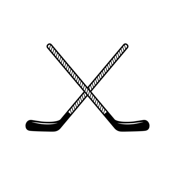 Vintage Retro Wintersport Hockeyschläger Kann Wie Emblem Logo Abzeichen Etikett — Stockvektor