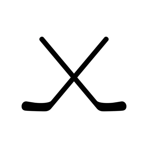 Vintage Retro Wintersport Hockeyschläger Kann Wie Emblem Logo Abzeichen Etikett — Stockvektor