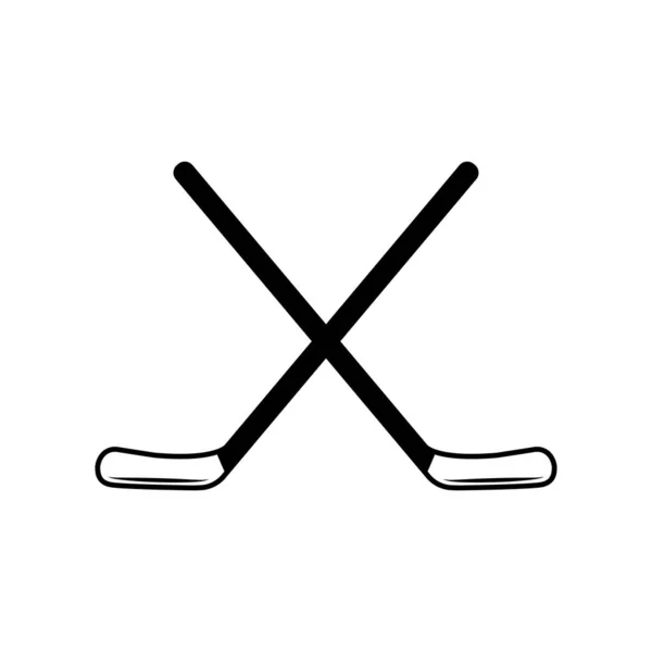 Vintage Retrò Sport Invernali Bastone Hockey Può Essere Utilizzato Come — Vettoriale Stock
