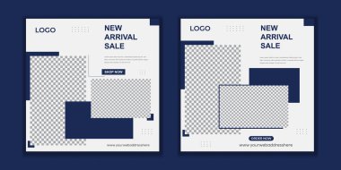 Dijital Pazarlama için Düzenlenebilir Posta Şablonu Sosyal Medya Afişleri. Promosyon Markası Moda