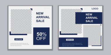 Dijital Pazarlama için Düzenlenebilir Posta Şablonu Sosyal Medya Afişleri. Promosyon Markası Moda