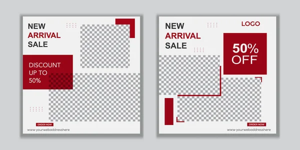 Dijital Pazarlama için Düzenlenebilir Posta Şablonu Sosyal Medya Afişleri. Promosyon Markası Moda