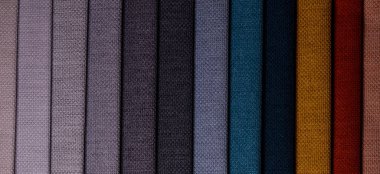 Mobilya kumaşları. Çok renkli kumaş dokusu. Bayrak.