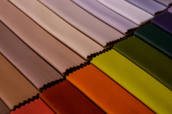 Campioni Mobili Fabrics Multicolor Tessuto Texture Background Velours — Foto Stock