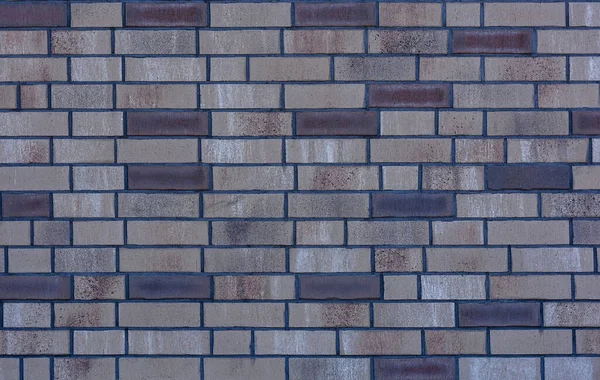 Tegelvägg Bakgrund Mörkbrun Och Beige Tegelstenar Dekorativa Tegelplattor Bakgrundskonsistens Tegelvägg — Stockfoto