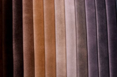 Mobilya kumaşları. Çok renkli kumaş dokusu. Kadife..