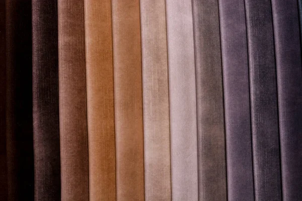 Échantillons Tissus Meubles Tissu Multicolore Texture Fond Velours — Photo