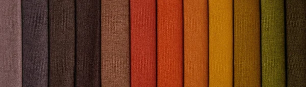 Mobilya kumaşları. Çok renkli kumaş dokusu. Bayrak.