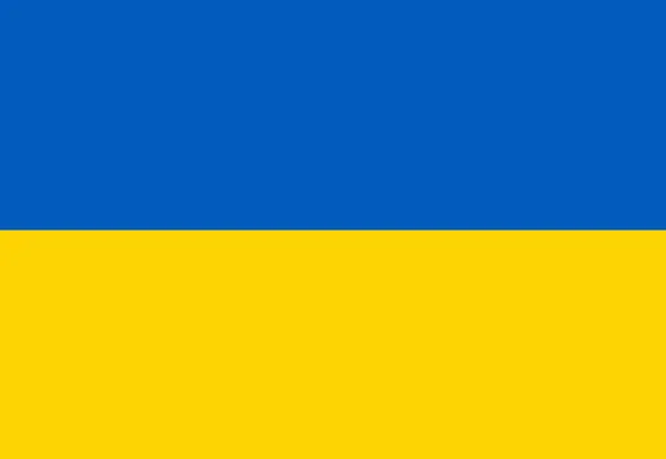 Ukrainas Vektorflagga Färg Symbol Isolerad Vit Bakgrund Ukraina Flagga Bild — Stockfoto