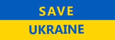Ukrayna bayrağı. Rusya ve Ukrayna arasındaki savaşı durdurun. Ukriana 'yı Kaydet. Görüntü