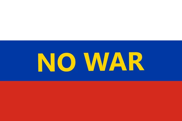 Bandeira Russa Bandeira Rússia Não Guerra — Fotografia de Stock