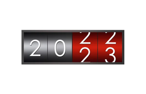 2022 2023 countdown timer isolated on white background. Happy new year and Merry christmas