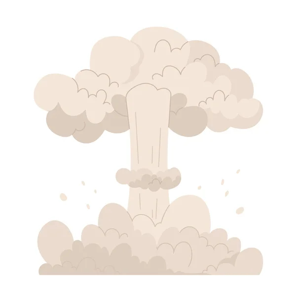 Champignon Nucléaire Nuage Après Explosion Bombe Explosion Massive Bombe Atomique — Image vectorielle