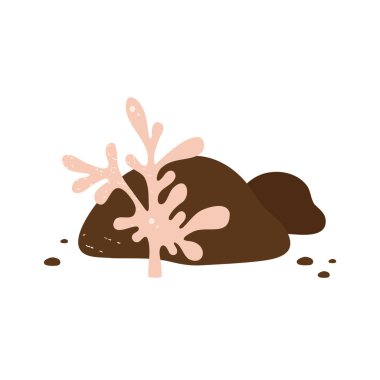  Pembe yosun ve taş taşlar. Mercanlar, algler, okyanus dibi. Deniz ya da okyanus yaban hayatı estetiği. Çizgi film tarzında vektör illüstrasyonu. İzole edilmiş beyaz arkaplan.