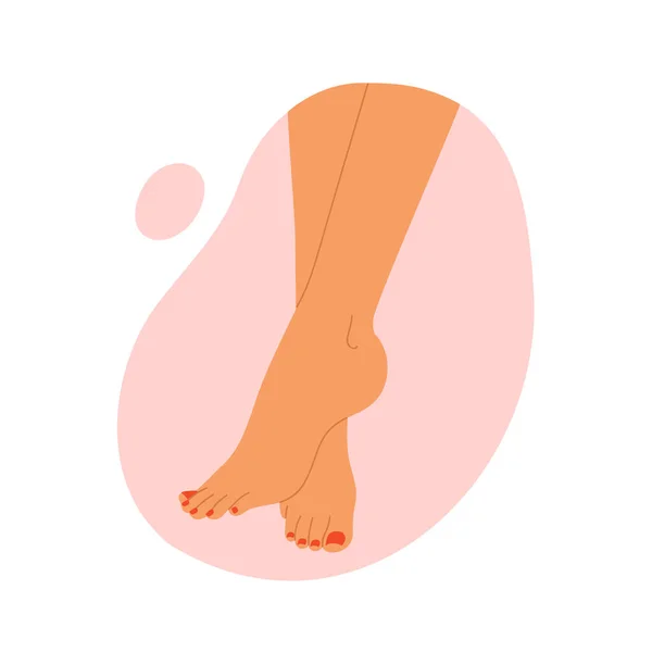 Жіночі Ноги Педикюром Лак Нігтів Спа Центр Педикюру Догляд Нігтями — стоковий вектор