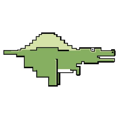 Spinosaurus dinozorları, şirin dinozorlar çizgi film karakterleri, izole vektör çizimleri..