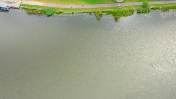 Malbork, Pomerania / Poland  Panoramic view of the medieval Teutonic Order Castle in Malbork, Poland - High Castle and St. Mary church — Wideo stockowe