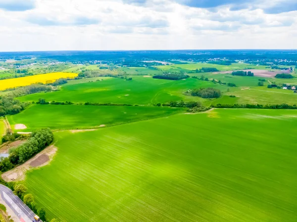 Tarım alanlarının havadan görünüşü