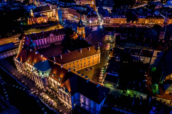 Cityscape Old Buildings Architecture Old Town Warsaw Aerial View Old — Stockfoto