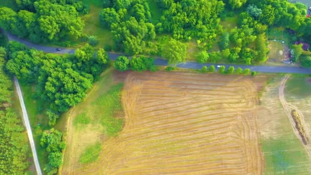 Epica Vista Aerea Dall Alto Verso Basso Del Grande Lago — Video Stock