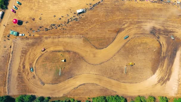 Αθλητικές Εκδηλώσεις Autocross Σπορ Αυτοκίνητα Τρέχουν Παραδοσιακό Ράλι Αγωνιστικό Αυτοκίνητο — Αρχείο Βίντεο