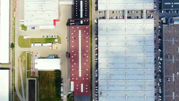 Aerial Footage Large Shopping Centre Car Parks Located City — Video