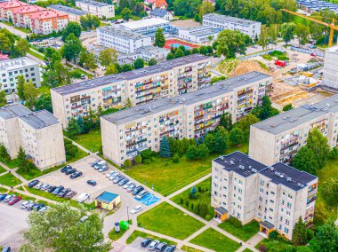 İkamet binalarının hava aracı görüntüsü