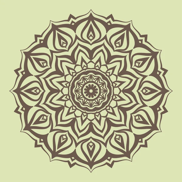 Miękkie Blady Kolor Mandala Sztuka Vintage Okrągły Design Dekoracji — Wektor stockowy