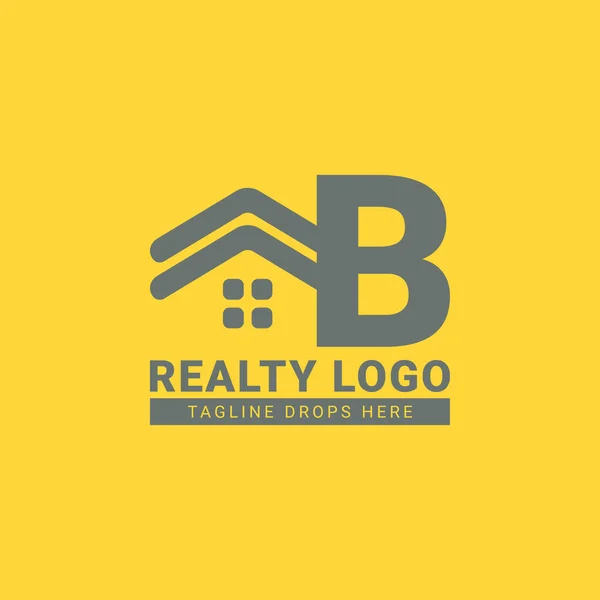 Carta Telhado Casa Vetor Logotipo Design Para Imóveis Agente Imobiliário —  Vetores de Stock