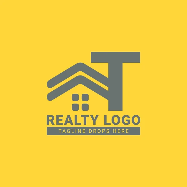 Letter Roof House Vector Logo Design Real Estate Property Agent — Stock Vector