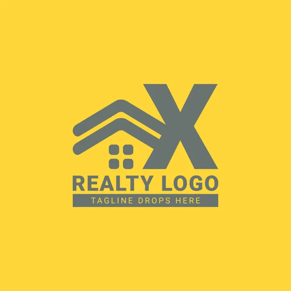Bokstav Tak Hus Vektor Logotyp Design För Fastigheter Fastighetsmäklare Fastighetshyra — Stock vektor