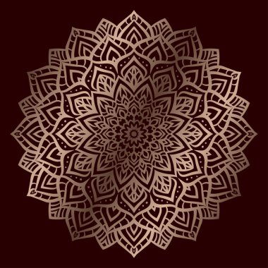 soyut yuvarlak altın mandala sanat vektör tasarımı dekoratif element