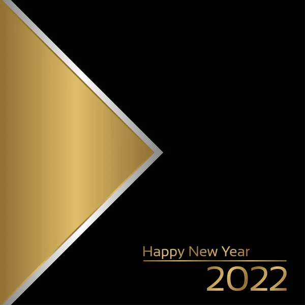 Χρυσό Ευτυχισμένο 2022 Νέο Έτος Αντίγραφο Χώρο Πολυτελές Φόντο Για — Διανυσματικό Αρχείο