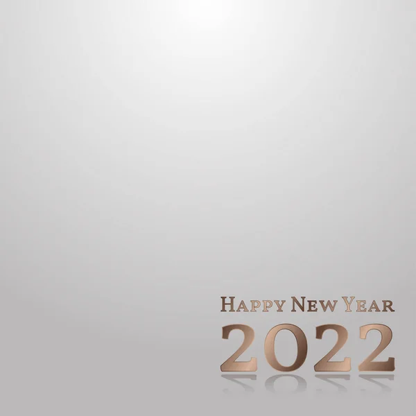 2022 Ευτυχισμένο Νέο Έτος Την Περιοχή Αντίγραφο Λαμπερό Λευκό Φόντο — Διανυσματικό Αρχείο