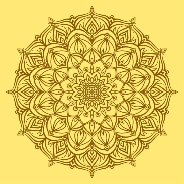 Mandala Art Vecteur Abstrait Rond Trippy Ethnique Design Pour Web — Image vectorielle